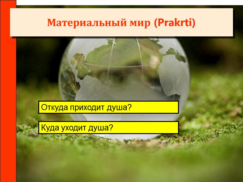 Материальный мир (Prakrti) Откуда приходит душа? Куда уходит душа?